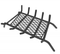 Landmann USA 9718S5 1/2 Steel Fireplace Grate with Ember Retainer, 18, 5 Bars, Zero Clearance