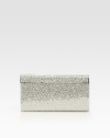 Make it an evening with this sleek bag in glitter-encrusted cotton.Flap-top closureOne inside open pocketFully lined9W X 5H X 2DMade in Italy
