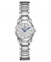 Diamonds dazzle on Bulova's classically designed steel watch.