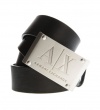 Armani Exchange A|X Logo Plate Belt
