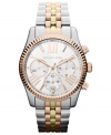 Three's company on this chic tri-tone watch from Michael Kors' Lexington collection.