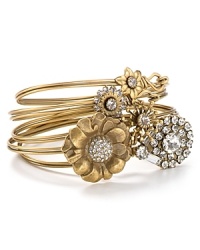 Elizabeth Cole 24 Karat Gold Bracelet Set Elizabeth Cole 24 Karat Gold Bracelet Set