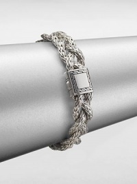 From the Classic Chain Collection. This nature-inspired style from a socially and environmentally responsible brand features intricately designed sterling silver chains in a braided style. Sterling silverLength, about 7.25Push clasp closureImported From the Classic Chain Collection. This nature-inspired style from a socially and environmentally responsible brand features intricately designed sterling silver chains in a braided style. Sterling silverLength, about 7.25Push clasp closureImported