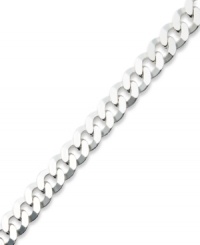 Add a sophisticated chain for timeless appeal. This men's small curb link bracelet is crafted in sterling silver. Approximate length: 8-1/2 inches. Add a sophisticated chain for timeless appeal. This men's small curb link bracelet is crafted in sterling silver. Approximate length: 8-1/2 inches.