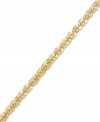 Multi-faceted style! This pretty anklet features a faceted link chain in 14k gold. Approximate length: 10 inches.