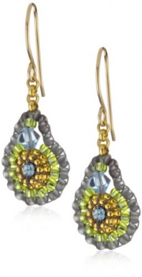 Miguel Ases Blue Green Bead 14k Gold Filled Mini Tear Drop Earrings Miguel Ases Blue Green Bead 14k Gold Filled Mini Tear Drop Earrings