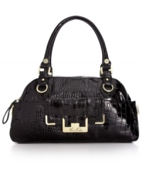 Step into the limelight with this shiny, patent purse from Marc Fisher that features a croc-inspired pattern and signature golden hardware. Spacious with plenty of pockets, it's the must-have accessory of the season. Step into the limelight with this shiny, patent purse from Marc Fisher that features a croc-inspired pattern and signature golden hardware. Spacious with plenty of pockets, it's the must-have accessory of the season.