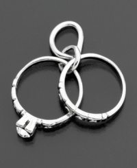 A partner for life, a best friend forever. This Rembrandt wedding rings charm is crafted in sterling silver. Approximate drop: 1/2 inches. A partner for life, a best friend forever. This Rembrandt wedding rings charm is crafted in sterling silver. Approximate drop: 1/2 inches.