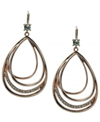 Perfect any look with these trend-setting drops. Earrings from the T Tahari Essentials Collection combine chic caramel colors with glittering crystals. Crafted in rose gold tone mixed metal. Base metal is nickel-free for sensitive skin. Approximate drop: 2-1/2 inches. Perfect any look with these trend-setting drops. Earrings from the T Tahari Essentials Collection combine chic caramel colors with glittering crystals. Crafted in rose gold tone mixed metal. Base metal is nickel-free for sensitive skin. Approximate drop: 2-1/2 inches.