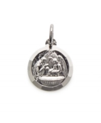 This baptism charm from Rembrandt will recall a sacred special occasion for years to come. Engravable for personalized gift giving, and crafted in sterling silver. Approximate drop: 3/4 inch. This baptism charm from Rembrandt will recall a sacred special occasion for years to come. Engravable for personalized gift giving, and crafted in sterling silver. Approximate drop: 3/4 inch.