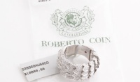 Brand New ROBERTO COIN 18k White Gold and Diamond Ring Size Retail $10,800 Brand New ROBERTO COIN 18k White Gold and Diamond Ring Size Retail $10,800