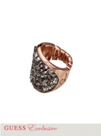 GUESS Rose Gold-Tone Crystal Disc Ring, ROSE GOLD GUESS Rose Gold-Tone Crystal Disc Ring, ROSE GOLD