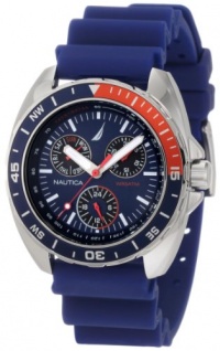 Nautica Men's N07578G Sport Ring Multifunction Blue and Red Watch Nautica Men's N07578G Sport Ring Multifunction Blue and Red Watch