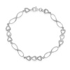 Sterling Silver Infinite Love Bracelet with Diamond Accent