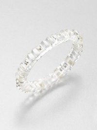 From the Teatro Moderne Collection. Beautifully hand-crafted lucite in ribbed motif accented sparkling Swarovski crystals. LuciteSwarovski crystalsDiameter, about 2.5Hinged, magnetic closureMade in USA From the Teatro Moderne Collection. Beautifully hand-crafted lucite in ribbed motif accented sparkling Swarovski crystals. LuciteSwarovski crystalsDiameter, about 2.5Hinged, magnetic closureMade in USA