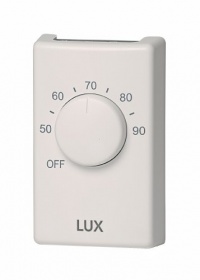 Lux Products LV2 Line Voltage Double Pole Heat Thermostat, Sterling White Lux Products LV2 Line Voltage Double Pole Heat Thermostat, Sterling White