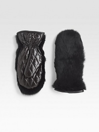 EXCLUSIVELY AT SAKS. Keep cozy and chic in this dyed rabbit style with a quilted palm. Polyester palmImportedFur origin: China EXCLUSIVELY AT SAKS. Keep cozy and chic in this dyed rabbit style with a quilted palm. Polyester palmImportedFur origin: China