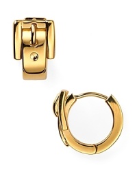Simply designed and plated in high-shine metal, these Michael Kors buckle-detailed earrings style every look with effortless luxury. Simply designed and plated in high-shine metal, these Michael Kors buckle-detailed earrings style every look with effortless luxury.