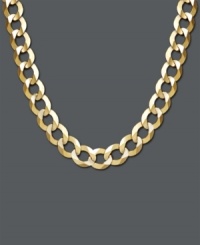 Let your style inhibitions loose with luxurious links. Necklace crafted in 14k gold features a thick curb chain. Approximate length: 22 inches. Approximate width: 7 mm. Let your style inhibitions loose with luxurious links. Necklace crafted in 14k gold features a thick curb chain. Approximate length: 22 inches. Approximate width: 7 mm.