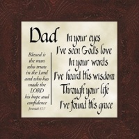Dad Framed Gift 3.5 X 3.5 with Built in Easel Inspirational Christian Saying Dad Framed Gift 3.5 X 3.5 with Built in Easel Inspirational Christian Saying