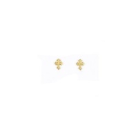 14K Yellow Gold Dipped Gothic Style Cross Stud Earrings 14K Yellow Gold Dipped Gothic Style Cross Stud Earrings