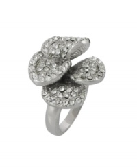 Pretty petals. A fanciful floral theme stands out on this sparkling clear crystal ring from City by City. Crafted in nickel-free mixed metal. Sizes 5, 6, 7, 8 and 9. Pretty petals. A fanciful floral theme stands out on this sparkling clear crystal ring from City by City. Crafted in nickel-free mixed metal. Sizes 5, 6, 7, 8 and 9.
