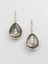 From the Rock Candy® Collection. Faceted pyrite doublet in a teardrop shape set in radiant 18k gold. 18k goldPyrite doubletDrop, about .7Hook backImported 