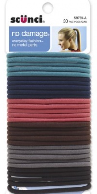 Scunci Effortless Beauty Large No-damage Multi-color Elastics Scunci Effortless Beauty Large No-damage Multi-color Elastics