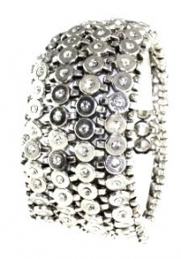 Beautiful Glamorous City Gypsies 5 Row Crystal Covered Stretch Bracelet Silver Tone Beautiful Glamorous City Gypsies 5 Row Crystal Covered Stretch Bracelet Silver Tone