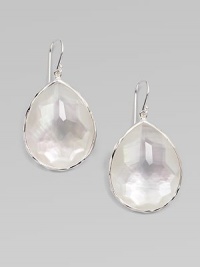 From the Wonderland Collection. Gorgeous, faceted mother-of-pearl doublets in sleek sterling silver. Sterling silverMother-of-pearl with clear quartz accentsDrop, about 1¼Hook backImported From the Wonderland Collection. Gorgeous, faceted mother-of-pearl doublets in sleek sterling silver. Sterling silverMother-of-pearl with clear quartz accentsDrop, about 1¼Hook backImported