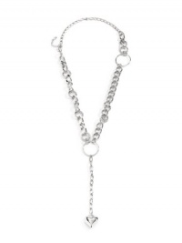 GUESS Silver-Tone Chain Necklace, SILVER GUESS Silver-Tone Chain Necklace, SILVER