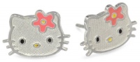 Hello Kitty Sterling Silver Pink Enamel Stud Earrings Hello Kitty Sterling Silver Pink Enamel Stud Earrings