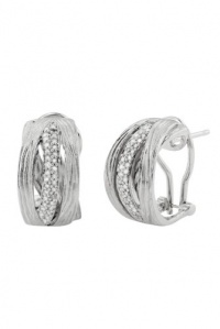 Effy Jewlery Balissima Sterling Silver Diamond Earrings, .32 TCW