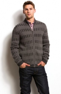 Armani Exchange Chevron Stitch Zip Cardigan Armani Exchange Chevron Stitch Zip Cardigan