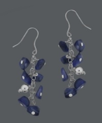 For an extra special touch add a chic cluster drops. Crafted in sterling silver, Avalonia Road earrings feature bright blue sodalite chips. Approximate drop: 1-3/4 inches. For an extra special touch add a chic cluster drops. Crafted in sterling silver, Avalonia Road earrings feature bright blue sodalite chips. Approximate drop: 1-3/4 inches.