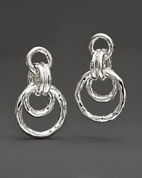 From the Silver Glamazon® collection, jet set hoop earrings in sterling. Designed by Ippolita. From the Silver Glamazon® collection, jet set hoop earrings in sterling. Designed by Ippolita.