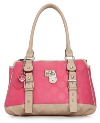Kiss and tell your fashionista friends about this just-can't-do-without Jelly by XOXO. Signature lock, charm accent and stud buckle detailing adorn the soft circle pattern, while roomy interior lets you take along all the extras. Kiss and tell your fashionista friends about this just-can't-do-without Jelly by XOXO. Signature lock, charm accent and stud buckle detailing adorn the soft circle pattern, while roomy interior lets you take along all the extras.