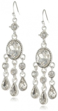 Nine West We Do I Do Crystal Silver-Tone Crystal Fish-Hook Chandelier Drop Earrings Nine West We Do I Do Crystal Silver-Tone Crystal Fish-Hook Chandelier Drop Earrings