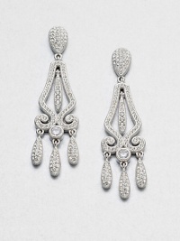 EXCLUSIVELY AT SAKS. A deco-inspired style featuring hand-set, pavé crystal links in a pretty, framed drop design. CrystalsCubic zirconiaRhodium-plated brassPost backImported EXCLUSIVELY AT SAKS. A deco-inspired style featuring hand-set, pavé crystal links in a pretty, framed drop design. CrystalsCubic zirconiaRhodium-plated brassPost backImported