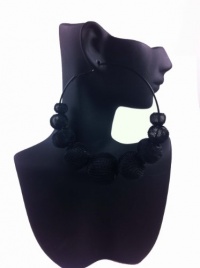 Basketball Wives POParazzi Inspired Black Mesh Ball Earrings Ce714bbk 83mm Basketball Wives POParazzi Inspired Black Mesh Ball Earrings Ce714bbk 83mm