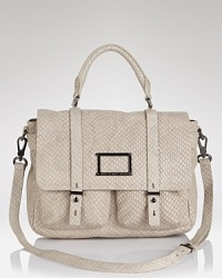 Cool girl meets class act. This academic-inspired satchel from MARC BY MARC JACOBS flaunts an academic-inspired shape in on-trend snake-embossed leather. Cool girl meets class act. This academic-inspired satchel from MARC BY MARC JACOBS flaunts an academic-inspired shape in on-trend snake-embossed leather.
