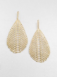 EXCLUSIVELY AT SAKS.COM From the Serpentine Collection. An exotic yet minimalist style featuring a open, snakeskin-inspired design. 18k goldplated sterling silverDrop, about 2.2514k gold hook backImported 