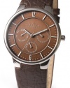 Skagen Men's 331XLSLD1 Steel Brown Leather Multi-Function Watch