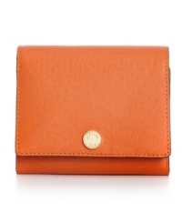 Pretty practical. MICHAEL Michael Kors brings a fresh outlook to everyday accessorizing with this colorful leather wallet, featuring signature detailing and plenty of pockets. Slip it in your handbag for a stylish way to stay organized. Pretty practical. MICHAEL Michael Kors brings a fresh outlook to everyday accessorizing with this colorful leather wallet, featuring signature detailing and plenty of pockets. Slip it in your handbag for a stylish way to stay organized.