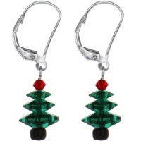 Austrian Crystal Christmas Tree Earrings MADE WITH SWAROVSKI ELEMENTS Austrian Crystal Christmas Tree Earrings MADE WITH SWAROVSKI ELEMENTS