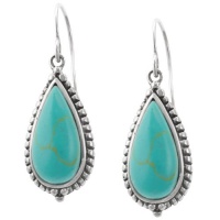 Sterling Silver Turquoise Teardrop Earrings Sterling Silver Turquoise Teardrop Earrings