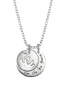 Sterling Silver Love Life Be Brave Two Piece Pendant Necklace, 18