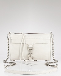 Prepare to shine after hours with this leather crossbody from Rebecca Minkoff. Worn over a favorite LBD, it's a chic silver streak. Prepare to shine after hours with this leather crossbody from Rebecca Minkoff. Worn over a favorite LBD, it's a chic silver streak.