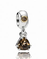 This dark and dramatic dangle charm from PANDORA with smoky quartz and cubic zirconia makes a sophisticated piece for your bracelet. This dark and dramatic dangle charm from PANDORA with smoky quartz and cubic zirconia makes a sophisticated piece for your bracelet.