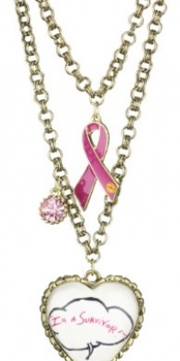 Betsey Johnson I'm A Survivor I'm a Survivor Heart 2 Row Necklace Betsey Johnson I'm A Survivor I'm a Survivor Heart 2 Row Necklace